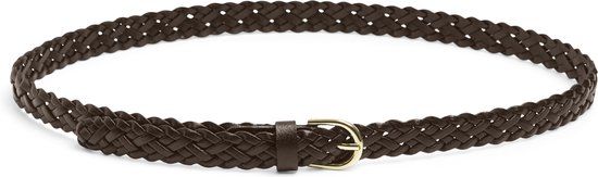 PIECES PCAVERY LEATHER BRAIDED SLIM BELT NOOS - Vrouwen - Riemen - Hot Fudge