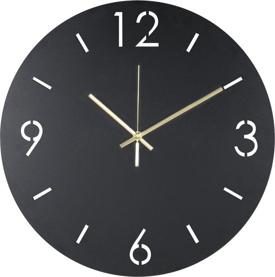 Spinder Design TIME Ø 40 Klok - Zwart | Wandklok | Metaal | Modern