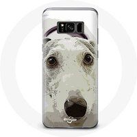 Maniacase Hoesje voor Samsung Galaxy S8 Plus Pitbull hond wit