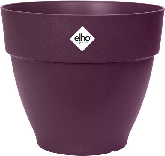 Elho Vibia Campana Rond 35 - Bloempot voor Buiten met Afwateringsgaten - 100% Gerecycled Plastic - Ø 34.5 x H 29.7 cm - Esdoorn paars