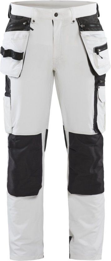 Blåkläder Schildersbroek met 4-weg stretch 1079-1645 - Wit/Donkergrijs - C46