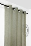 LINDER Gordijn in matte look – afwerking met oogjes in geweerkleur – kleur flessengroen – afmetingen 145 x 240 cm – 100% polyester – collectie Freeze
