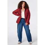 MS Mode Gewatteerde Tussenjas Plus Size - Rood