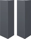 vidaXL Plantenbakken 2 stuks driehoek staal antracietkleurig 30x26x75 cm