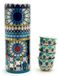 Ensemble de tasses à expresso 2-en-1, 4 tasses de 60 ml, porcelaine, avec un design oriental