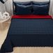 PETTI Artigiani Italiani - Quilt voor eenpersoonsbed, licht dekbed, tweezijdig sprei, licht zomerdekbed, bordeauxblauw