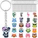 KeyAmor 21x Sleutelhangers met 21 Uil Charms - Knutselpakket Set