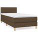 vidaXL Boxspringbed met matras, donkerbruin, 100x200 cm, met stoffen bekleding