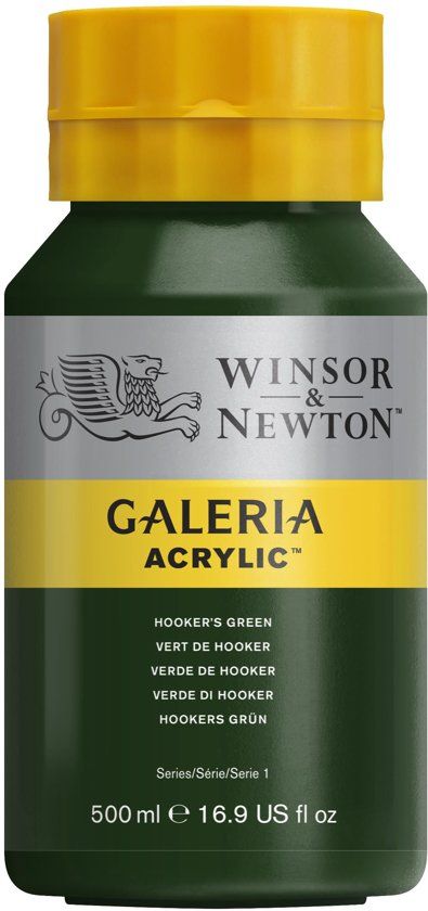Winsor & Newton Galeria Acryl 500ml Hooker s Green - 0094376987256