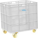 Softee PU Mand Met Wielen Wit 47.5x53.5x62 cm