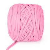 VynyQoo Polyester T-shirtgaren voor Haken, Haakbol 105 m, 2 cm Breed, Dik Garen voor Beginners om Gehaakte Tassen, Manden, DIY-Projecten en Interieurdecoratie te Maken(roze)