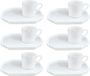 Schäfer Set de 12 pièces pour expresso avec sous-tasses à pâtisserie 100 ml tasses motif 2