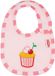 Heless poppenaccessoire slabbetje roze cupcake voor poppen en knuffels.