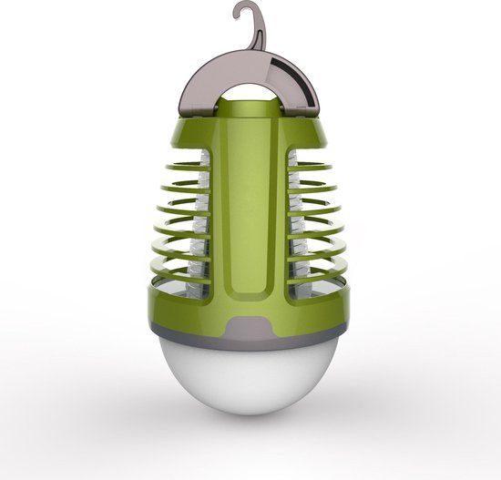 PLATINET PMKL6500 Muggenlamp en LED lantaarn - 6500K - IP44 - Groen-wit