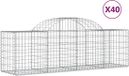 vidaXL Gabions - 40 pièces - voûté - 200x50x60/80 cm - fer