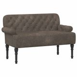 vidaXL Canapé de jardin avec boutons confort Gris foncé 120 x 65 x 78 cm