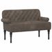 vidaXL Canapé de jardin avec boutons confort Gris foncé 120 x 65 x 78 cm