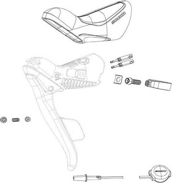 Sram Versnellingspook Eb Force/Red E-Tap Axs Paire Rood