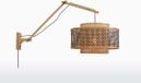 GOOD&MOJO Wandlamp Bhutan - Bamboe/Zwart - 95x50x55cm