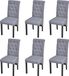 vidaXL Eetkamerstoelen 6 stuks stof lichtgrijs