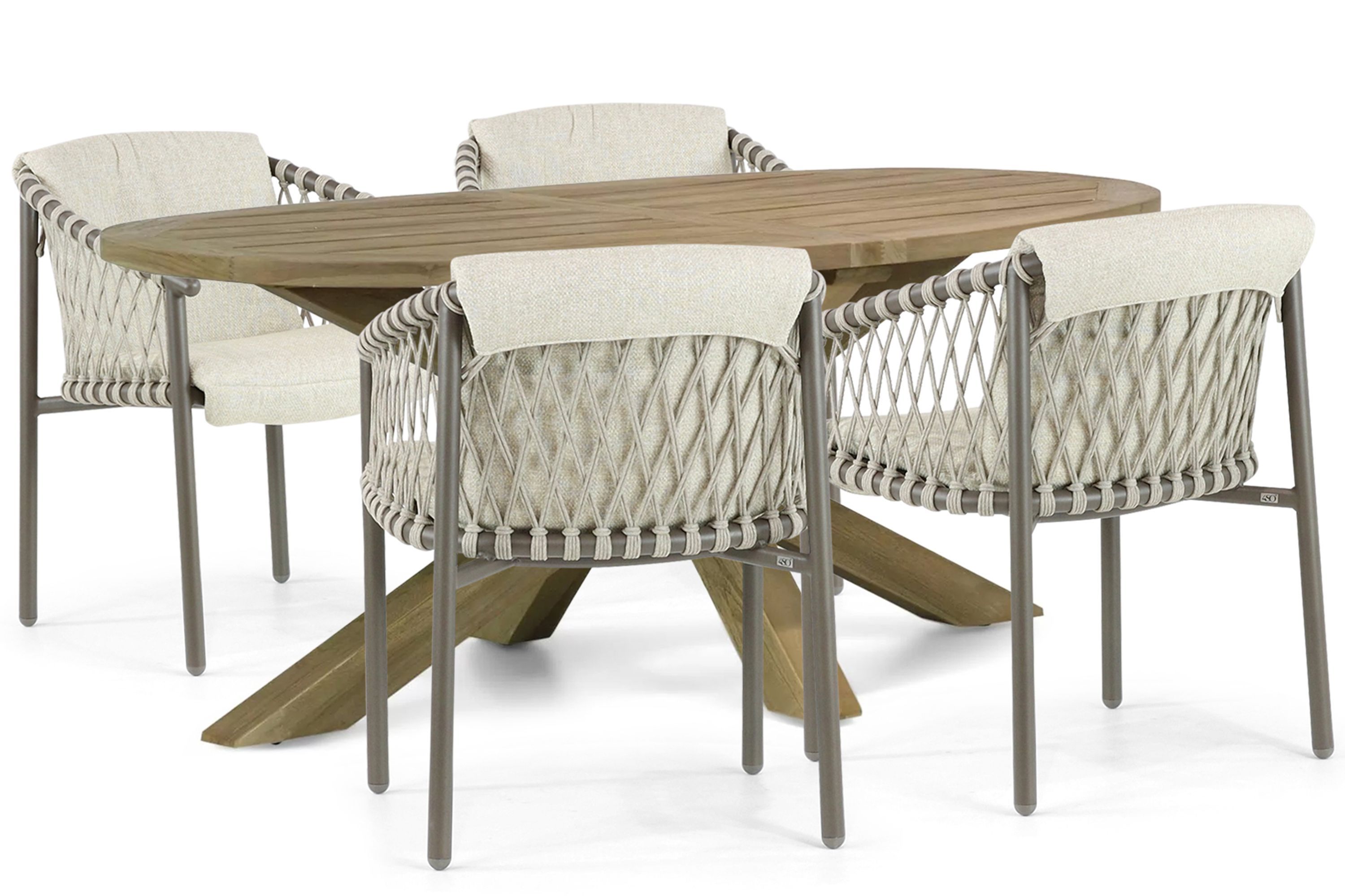 4 Seasons Outdoor Allora/Boston 200 cm dining tuinset 5-delig