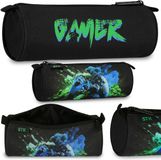 sarcia.eu PAD gameconsole Schooletui voor jongens, rond, etui voor schoolspullen voor gamers 22x8x8cm
