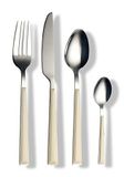 Echtwerk Bestekset "Basic" met kunststof handgrepen, 16-delig, voor 4 personen, roestvrij staal 18/0, crèmekleurig