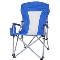 HWC-L50 Campingstoel, Klapstoel, Visstoel, Regisseursstoel, Afwasbare Beschermhoes, Staalstof/Textiel, Blauw
