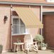 Maison Exclusive - Parasol rétractable, à manivelle, 150 cm, rayé jaune/bleu
