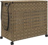vidaXL Wasmand op wielen 66x35x60 cm rattan