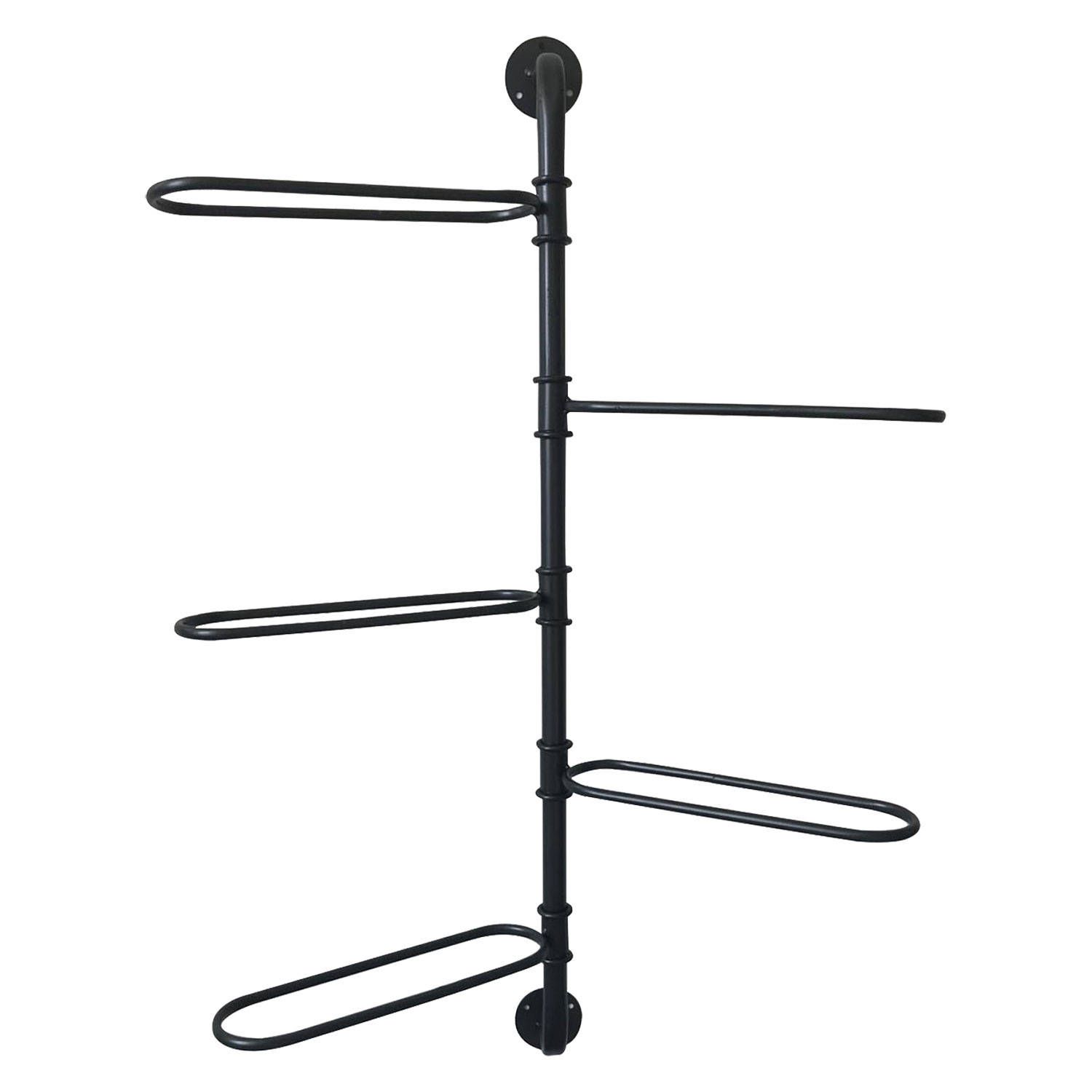 Clayre & Eef Wijnrek 37x9x84 cm Zwart Ijzer | Flessenrek | Flessenhouder