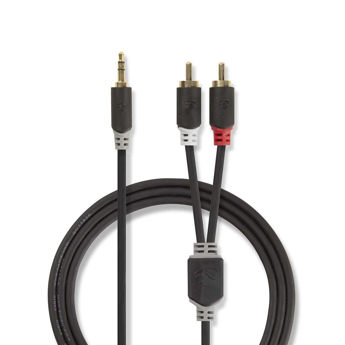 Nedis CABW22200AT100 - Audio Kabel - 10 m - Antraciet