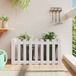 Maison Exclusive - Jardinière design clôture à lattes blanc 100x50x50 cm bois massif pin