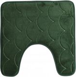 Urban Living WC badmat tapijt - memory foam - donkergroen - 49 x 49 cm