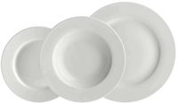 La Porcellana Bianca Set of 12 Black Porcelain Dinner Plates