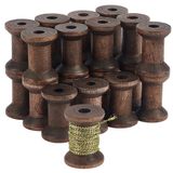 OEM 30 bobines en bois, diamètre 30 mm, couleur marron coco, pour fil et travaux de bricolage