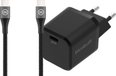 BlueBuilt Power Delivery & Quick Charge Charger 20W + USB-C Cable Nylon Black 1.5m