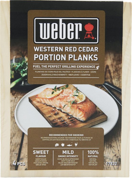 Weber western red cedar wood portion planks