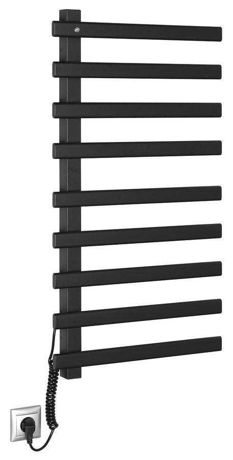 Sapho Elcor elektrische handdoekradiator 48x92 mat zwart