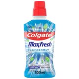 Colgate Bain de Bouche Max Fresh Clean & Fresh, Goût Menthe Fraîche, 500 ml