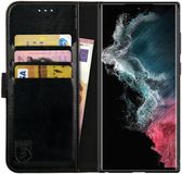 Rosso Element Samsung Galaxy S22 Ultra Hoesje Book Cover Wallet Zwart