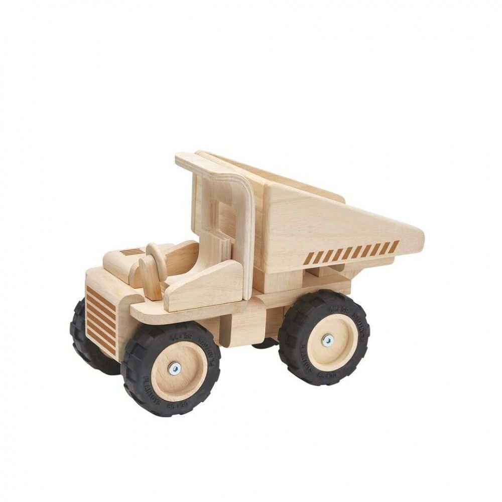 Plantoys Dump Truck - Hout - Zwart/Hout - Jongen - 3+ jaar