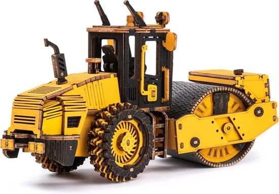 Robotime Road Roller TG701K 3D Wooden Puzzle - DIY Miniature Model Kit