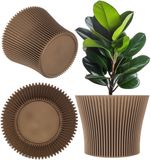 KADAX Kleine bloempot van kunststof, plantenpot voor vetplanten en kruiden, moderne overpot voor binnen en buiten (goud, 11,5 cm)