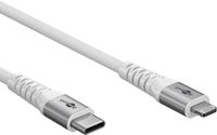 goobay USB-C naar Lightning 60 W / 1 m/flexibele textielkabel / 480 Mbits oplaadkabel USB C/Supersoft/snellaadkabel Apple Lightning kabel/USB type C stoffen kabel/wit / 74519