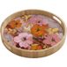 Plateau de service - Fleurs - Rustique - Rose 40x40 cm