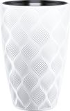 Form Plastic Plantenpot/bloempot Flow Slim - kunststof - ivoor wit - D40 x H58 cm - met binnenpot - rond