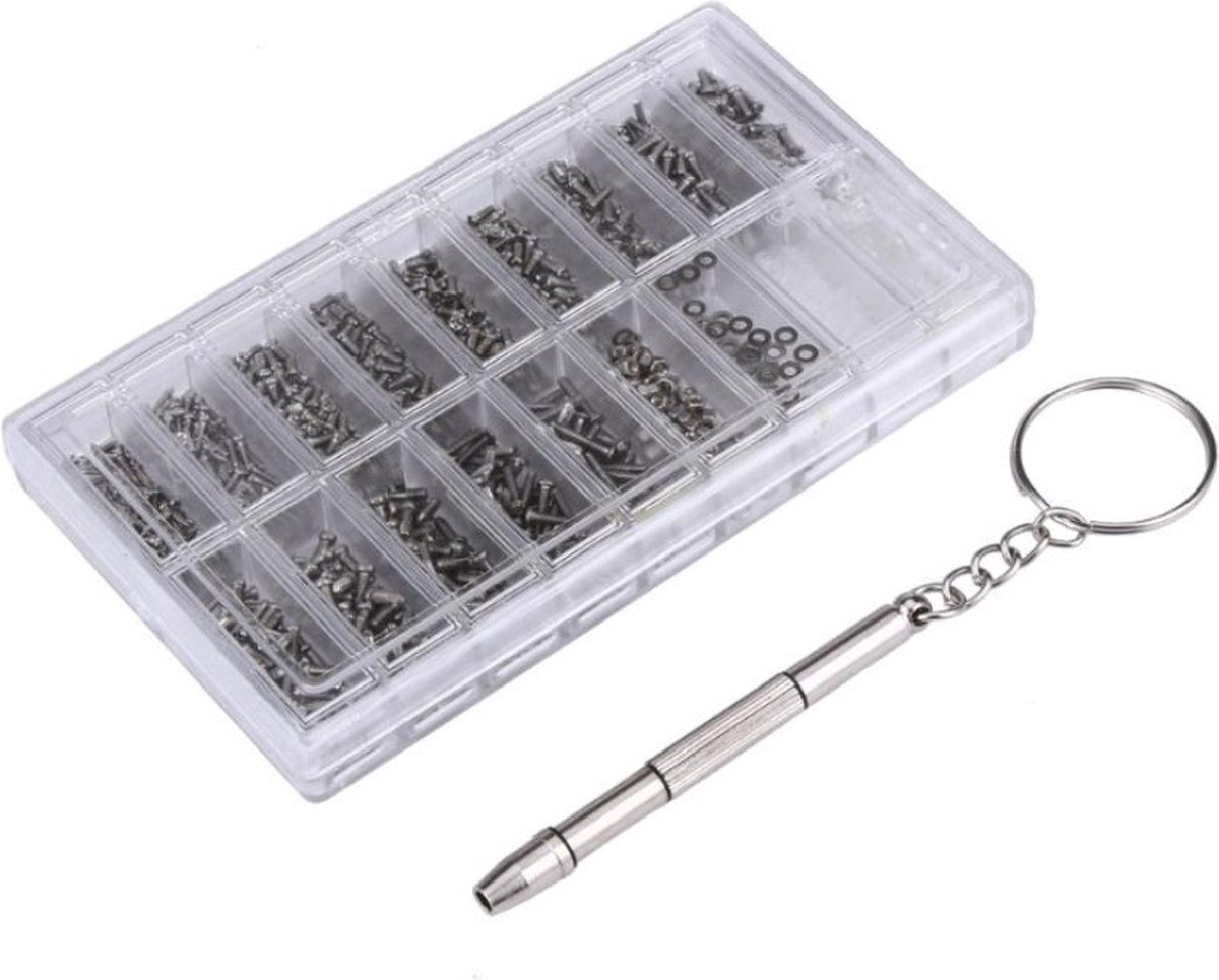 SVH Company - Bril en Horloge Reparatieset 1000-delig - Schroefjes en 2-in-1 Schroevendraaier