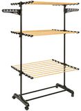 5Five Wasrek/droogrek - zwart/beige - metaal - 78 x 67 x 150 cm - staand - kledingrek