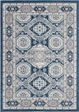 Safavieh Modern Chic Indoor Geweven Vloerkleed, Madison Collectie, MAD501, Navy Blauw & Grijs, 91 x 152 cm